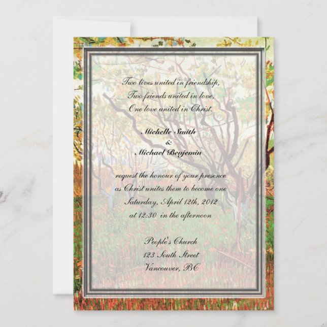 Invitation de mariage chrétien (Devant)