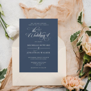 Invitation de mariage classique élégante simple fo