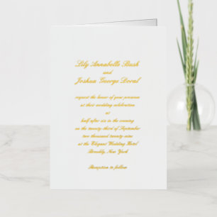 Invitation de mariage classique et intemporelle en