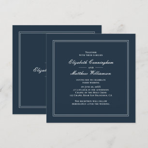 Invitation de mariage classique et simple et éléga