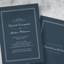 Invitation de mariage classique et simple et éléga