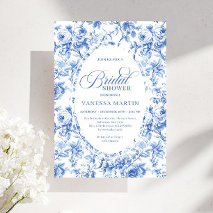 Invitation de mariage classique Navy Blue Toile Ro