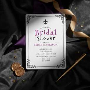 Invitation de mariage classique noir et blanc