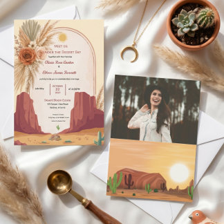 Invitation de mariage classique virale boho désert