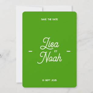 Invitation de mariage Colorus - Vert citron
