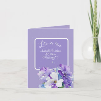invitation de mariage couleur lavande florale