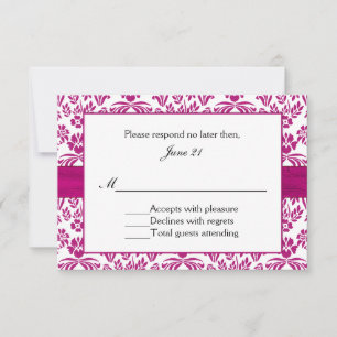 Invitation de mariage damassé de lis d'astronome