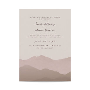 Invitation de mariage dans la chaîne de montagnes