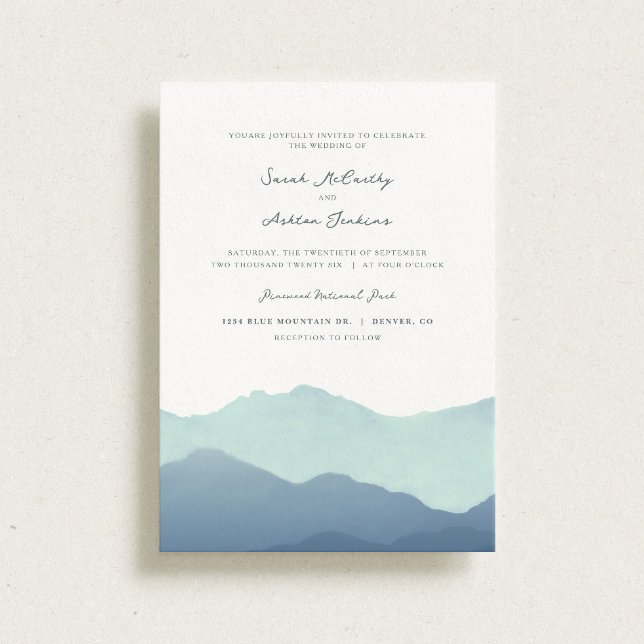 Invitation de mariage dans la chaîne de montagnes (Créateur téléchargé)