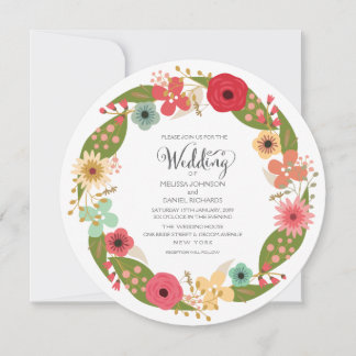 Invitation de mariage dans le jardin de germes flo