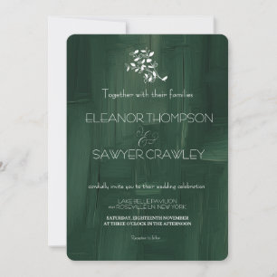 Invitation de mariage dans le jardin verdoyant