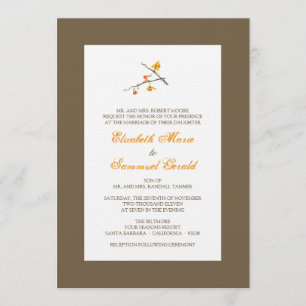 Invitation de mariage de automne - amertume
