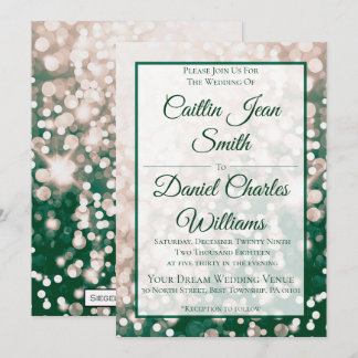Invitation de mariage de automne - Champagne et