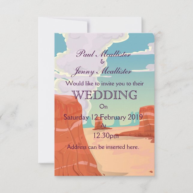 Invitation de mariage de boisson Vintage Canyon (Devant)