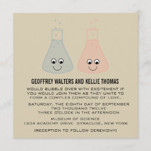 Invitation de mariage de chimie mignonne
