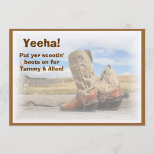 Invitation de mariage de danse western Boot Scooti