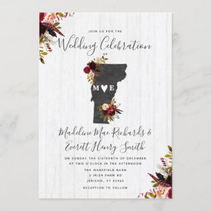 Invitation de mariage de destination du Vermont
