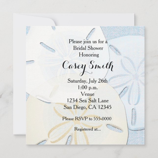 Invitation de mariage de douche de nuptiale de dol (Devant)