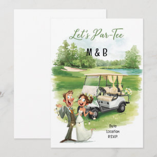 Invitation de mariage de golf pour sauver la date 