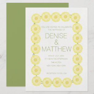 Invitation de mariage de la chaîne de marmite jaun
