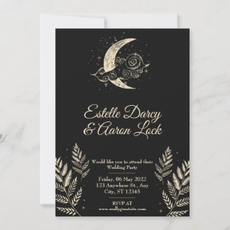 Invitation de mariage de la Lune céleste