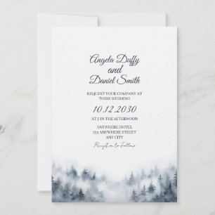 Invitation de mariage de la montagne brumeuse