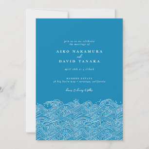 Invitation de mariage de la plage de Waves Ocean