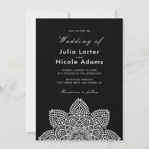 Invitation de mariage de luxe métallique géométriq
