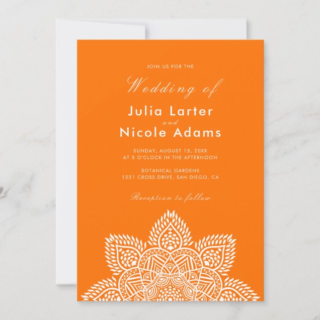 Invitation de mariage de luxe métallique géométriq (Devant)