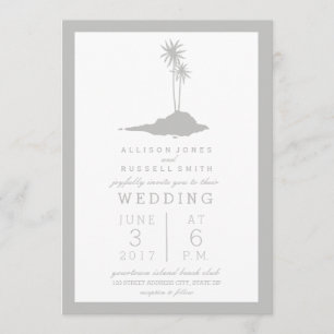 Invitation de mariage de Modern Island Beach - Gre