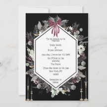 Invitation de mariage de Noël