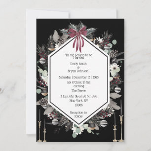 Invitation de mariage de Noël