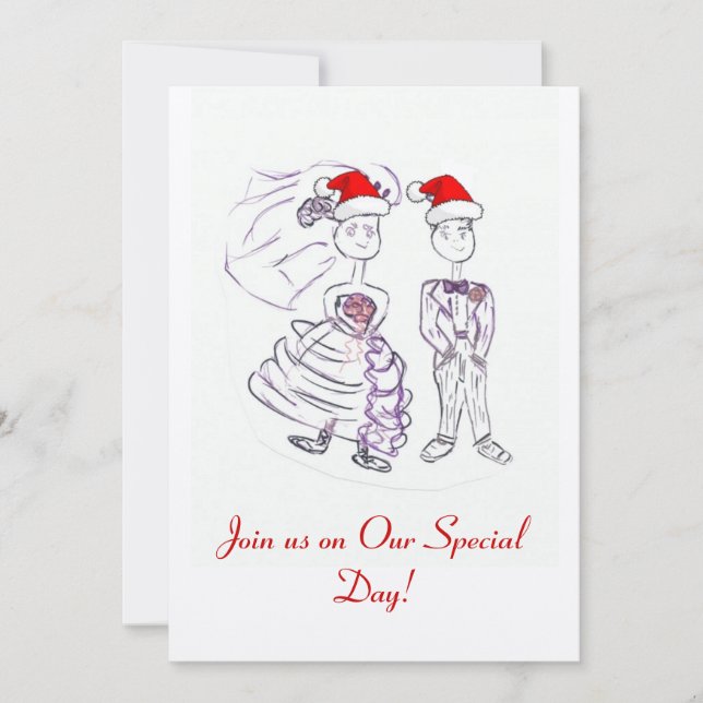 Invitation de mariage de Noël (Devant)