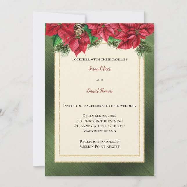 Invitation de mariage de Noël (Devant)
