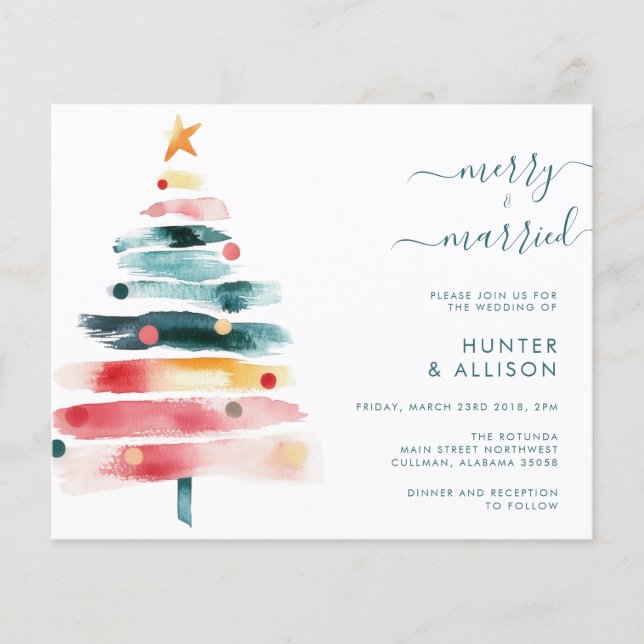 Invitation de mariage de Noël  (Devant)