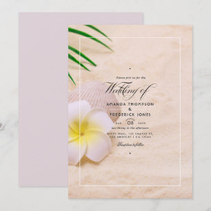 Invitation de mariage de plage d'été