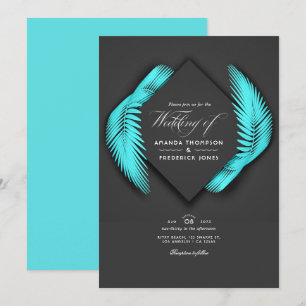 Invitation de mariage de plage d'été
