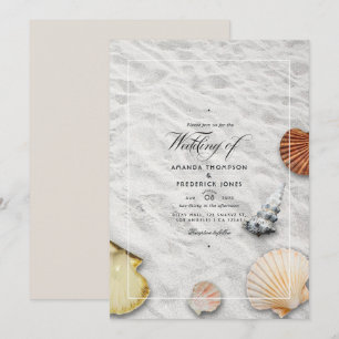 Invitation de mariage de plage d'été