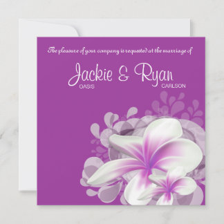 Invitation de mariage de plage Plumeria