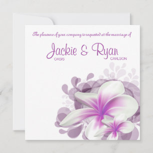 Invitation de mariage de plage Plumeria Fleur blan