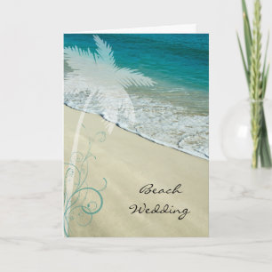 Invitation de mariage de plage tropicale
