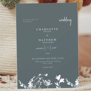 Invitation de mariage de printemps poétique