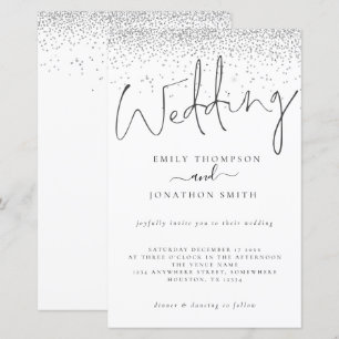 Invitation de mariage de script de Parties scintil