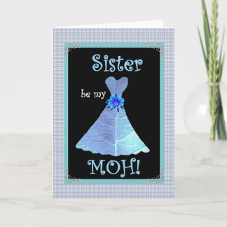 Invitation de mariage de SŒUR - Robe Bleue