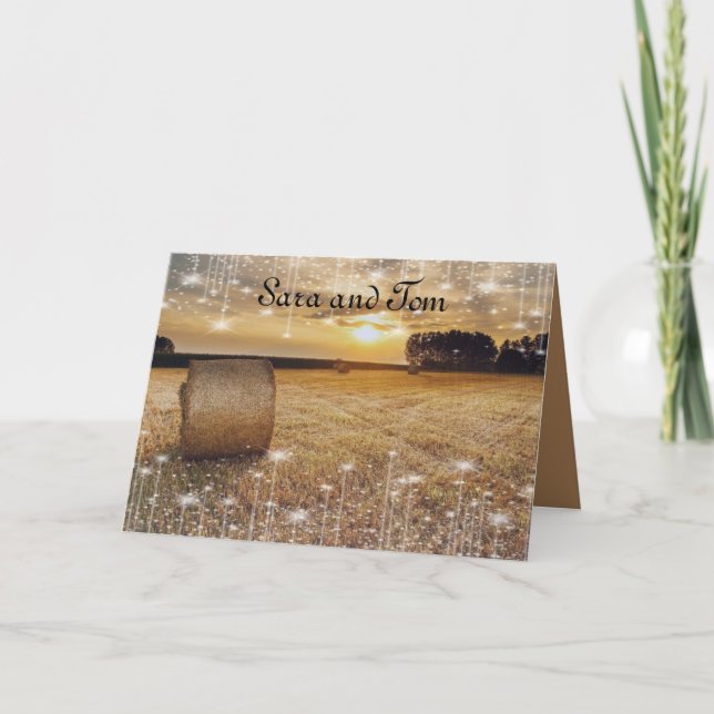 Invitation de mariage de style campagnard (Devant)