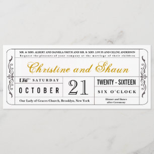 Invitation de Mariage de style vintage dans la mou