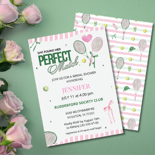 Invitation de mariage de tennis Perfect Match