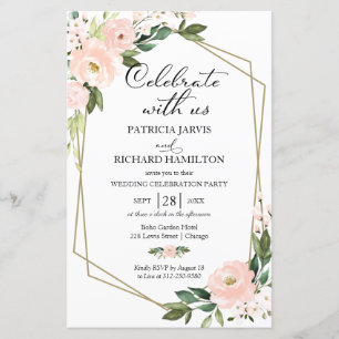 Invitation de mariage décontractée avec budget flo