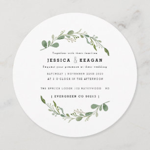Invitation de mariage Deep Green Garden