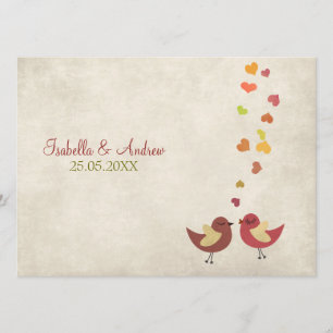 Invitation de mariage d'entretien d'amour